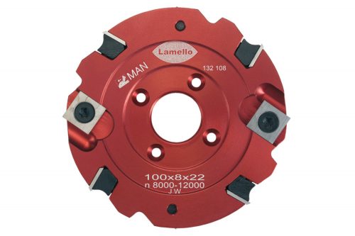Lamello HM váltólapkás nútmarótárcsa 100x8x22mm Z4/V4, Clamex S kötőelemhez